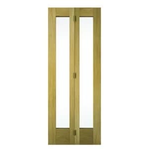 Wickes Oxford Internal Oak Veneer Glazed 2 Panel Bi-fold Door - 1981 x 762mm