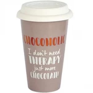 Arora Ultimate Gift for Girls 8700 Chocoholic Ceramic Travel Mug, Stainless Steel, 300 milliliters