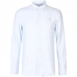 Farah Vintage Oxford Long Sleeve Shirt - Sky Blue