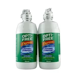 Opti-Free Express Twin Pack (2*355ml), Contact Lens Solution, Includes Lens Case