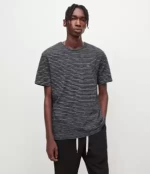 AllSaints Mens Igor Stripe T-Shirt, Ink Navy, Size: XL