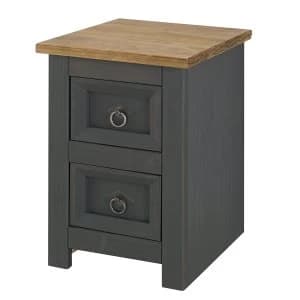 Halea 2 Drawer Small Bedside - Carbon