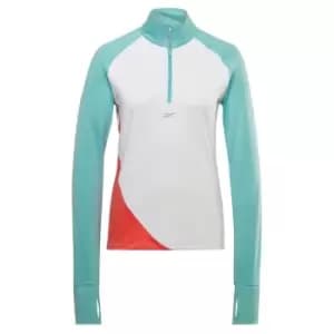 Reebok Running Quarter-Zip Sweatshirt Womens - White