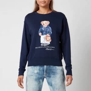 Polo Ralph Lauren Womens Bear Sweatshirt - Cruise Navy - L
