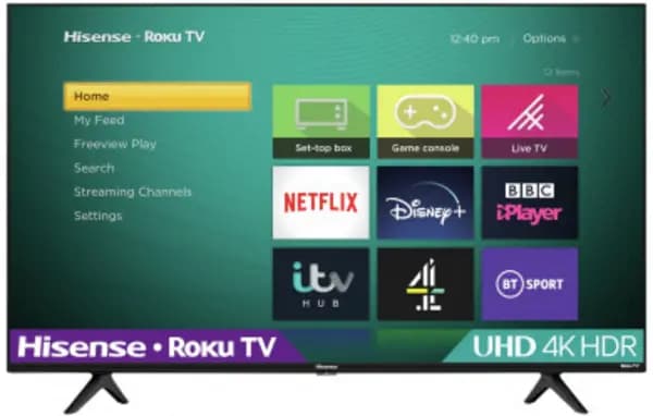 Hisense 55" R55A7200GTUK Roku Smart 4K Ultra HD TV