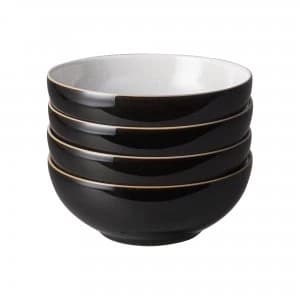 Elements Black 4Pc Cereal Bowl Set