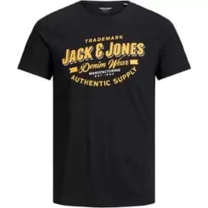 Jack and Jones Logo T Shirt Junior - Black