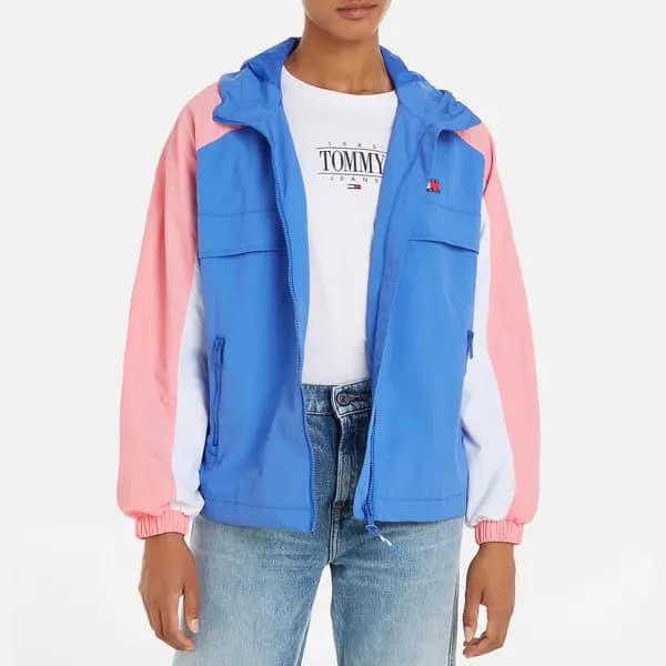 Tommy Jeans Chicago Colour-Block Nylon Windbreaker - S Multi Coats and Jackets female DW0DW17752C6H S