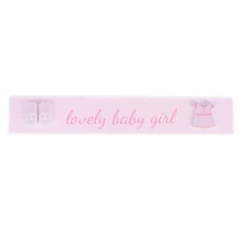 Hello Baby Mantel Plaque - Lovely Baby Girl