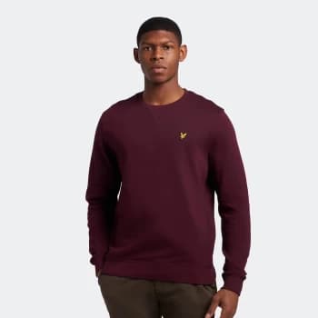 Mens Crew Neck Sweatshirt - Burgundy - L
