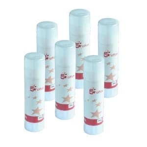 5 Star Office Glue Stick Solid Washable Non Toxic Medium 20g Pack 6