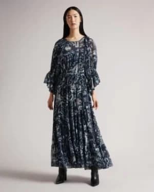 Oversized Midaxi Dress With Sash Tie