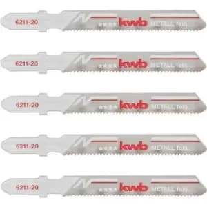 kwb 621125 Jigsaw blades, metal work, bi-metal, 5 x fine 5 pc(s)