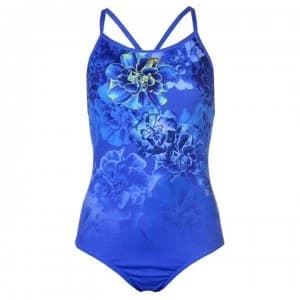Slazenger Rebecca Adlington Recordbreaker Swimsuit Ladies - Blue Flower