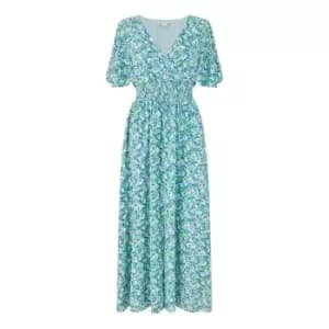 Yumi Green Ditsy Print Maxi Dress - Green