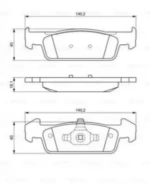Bosch 0986494697 Brake Pad Set Disc Brake Front Axle