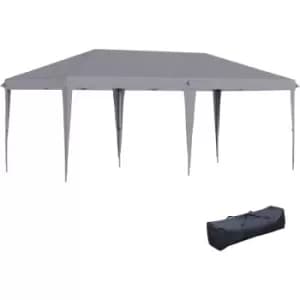 Outsunny - 3 x 6m Pop Up Gazebo Patio Party Event Heavy Duty Canopy Grey - Grey