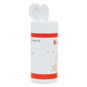 5 Star Office Whiteboard Wipes Tub 100 Sheets