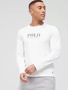 Polo Ralph Lauren Logo Long Sleeve Lounge T-Shirt - White Size M Men