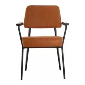 Olivia's Soft Industrial Collection - Dayna Armchair in Camel