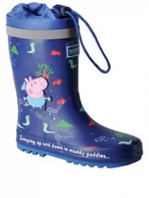 Regatta Boys Peppa Pig Splash Welly, Blue, Size 11