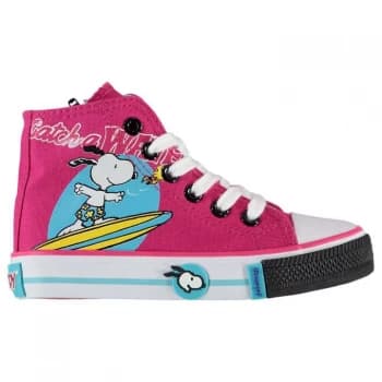 Beppi Snoopy Canvas Hi Tops Infant Girls - Fuchsia