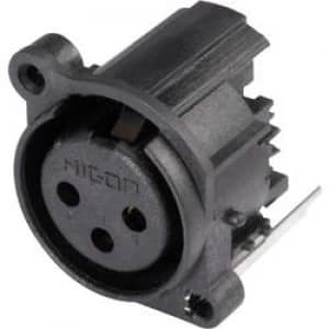 XLR connector Socket vertical vertical Number of pins 3 Black Hicon HI X3AF