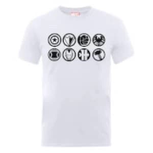 Marvel Avengers Assemble Team Icons T-Shirt - White - L