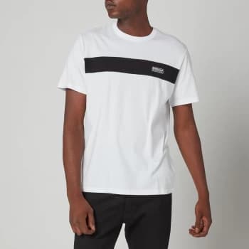 Barbour International Mens Accelerator Panel T-Shirt - White - L