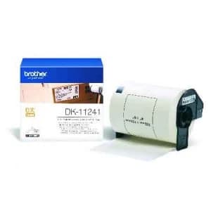 Brother DK11241 Label Tape 102mm x 152mm Black on White x 200
