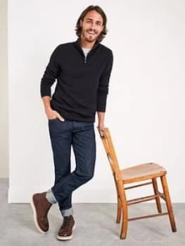 White Stuff York Merino Twist Funnel Neck Top - Navy Size M Men