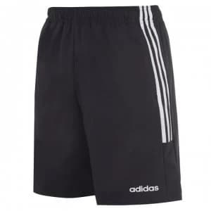 adidas Mens 3-Stripes Shorts - BLACK/WHITE