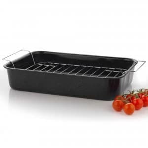 Robert Dyas Enamel Roasting Tin with Rack