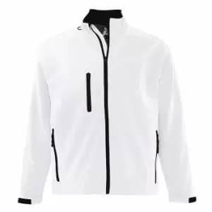 SOLS Mens Relax Soft Shell Jacket (Breathable, Windproof And Water Resistant) (S) (White)