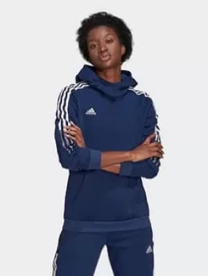 adidas Tiro 21 Sweat Hoodie, Black, Size 2Xs, Women