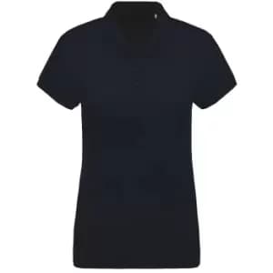 Kariban Womens/Ladies Organic Pique Polo Shirt (L) (Navy)