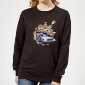 Back To The Future Clockwork Womens Sweatshirt - Black