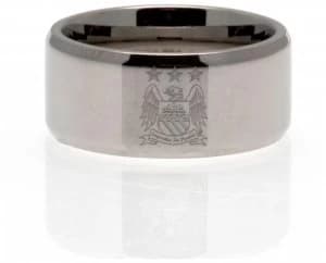 Stainless Steel Man City Ring - Size U