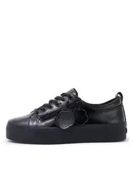 Kickers Youth Tovni Stack Fleur, Black, Size 4 Older