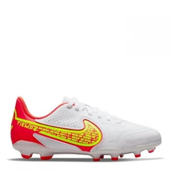 Nike Tiempo Legend Club Junior FG Football Boots - White/Volt
