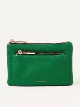 Accessorize Double Zip Coinpurse, Green, Women