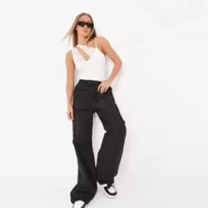 Missguided Corset One Shoulder Bodysuit - White