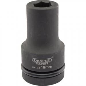 Draper Expert 1" Drive Deep Hexagon Impact Socket Metric 1" 19mm