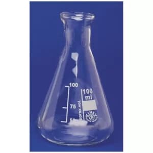 Simax Conical Flask Narrow Neck 100ml Pack 10