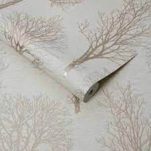 Boutique Heavyweight Vinyl Landscape Ivory Wallpaper Paper