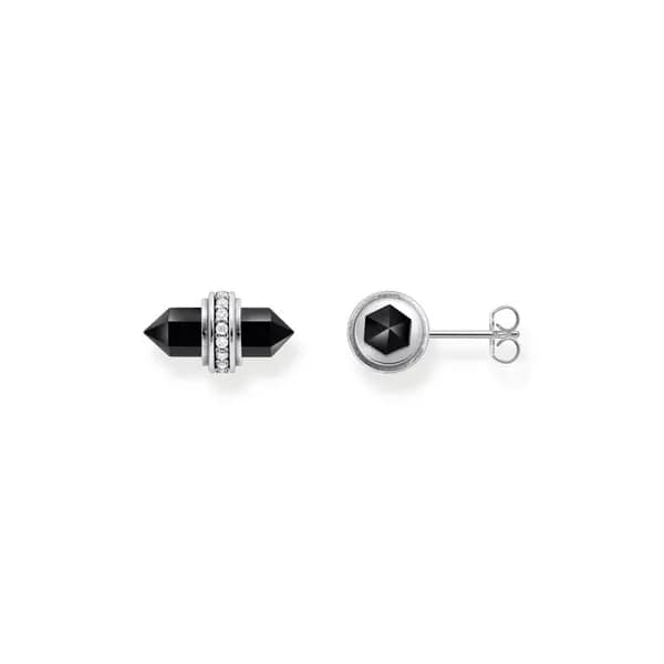 Thomas Sabo Sterling Silver Sterling Silver Zirconia Hexagonal Black O