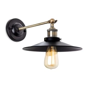 Firstlight - Ashby - 1 Light Indoor Wall Light Black, Antique Brass, E27