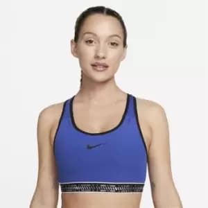 Nike Swoosh On The Run Womens Medium-Support Lightly Lined Sports Bra - Blue