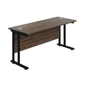 Jemini Rectangular Double Upright Cantilever Desk 1200x600x730mm Dark