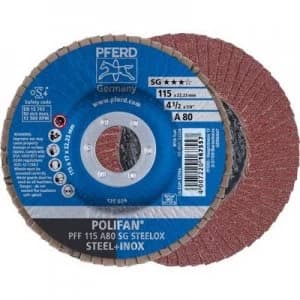 PFERD 67608115 POLIFAN-serrated washer PFF115A 80SG STEELOX Diameter 115mm 10 pc(s)